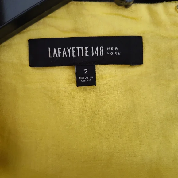 Lafayette 148 New York Vibrant Yellow Midi Dress - Picture 2 of 12